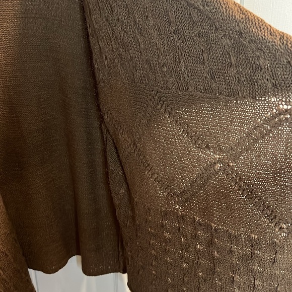 Coldwater Creek Brown Open Cardigan - Picture 6 of 8